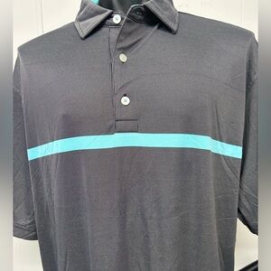 FOOTJOY mens size Xl grey/ teal golf polo